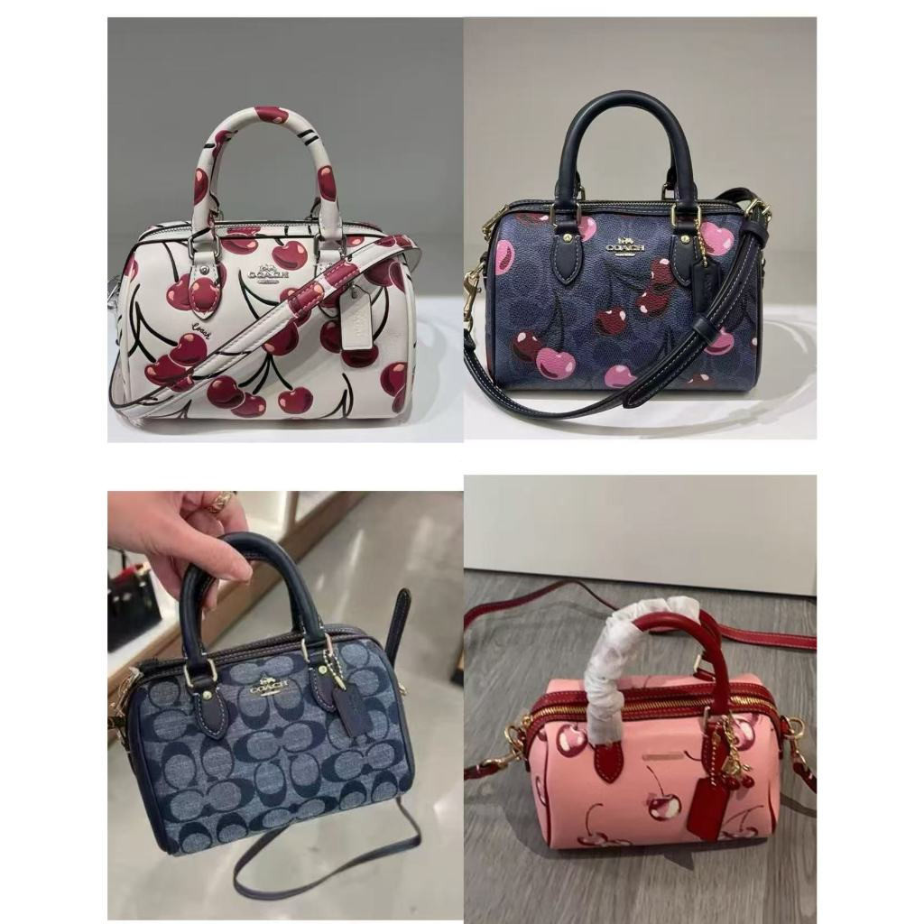 Cherry series mini Boston กระเป๋าถือสะพายไหล่สําหรับผู้หญิง