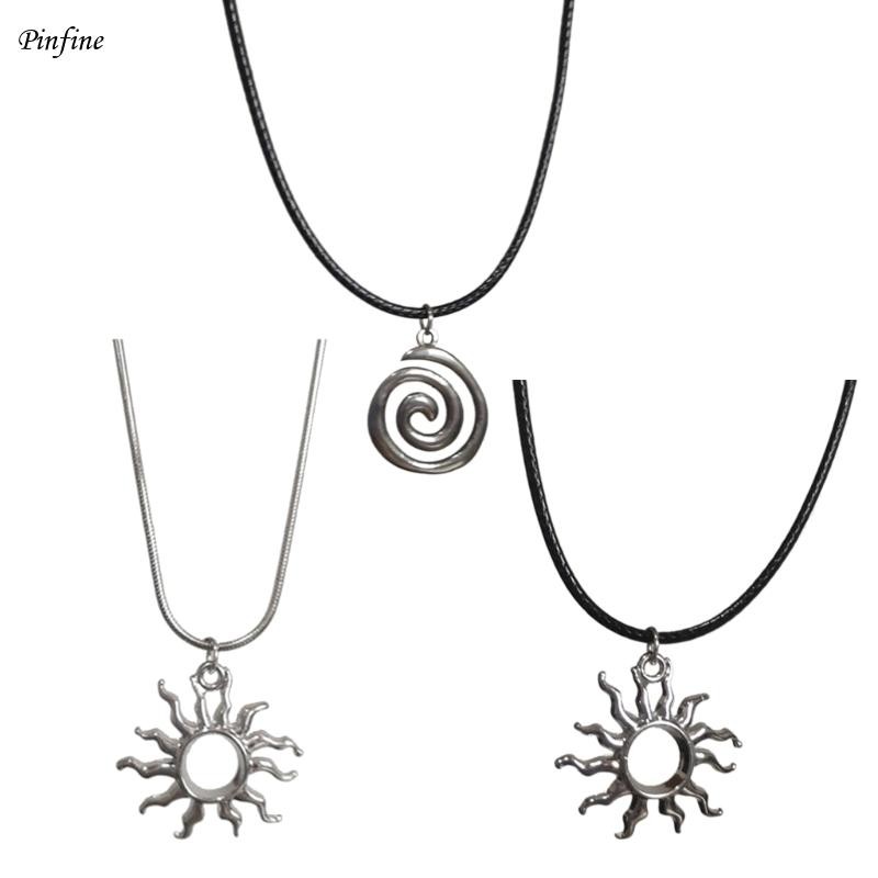 Pinfine Sun Star จี้พระอาทิตย์พร้อมสร้อยข้อมาด้วยเชือกที่สามารถปรับขนาดได้