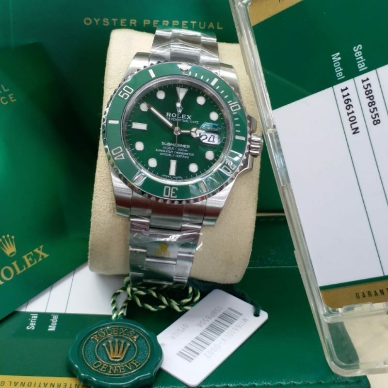 (มีจําหน่าย) Aaa Rolex _ Submariner 116610 นาฬิกา Hulk Ceramic Swiss Clone Eta