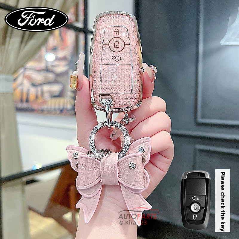 คริสตัลสไตล์Car Key Case Cover TPU Key Shell สําหรับ Ford Ranger Raptor Ranger Wildtrak Ranger Sprot