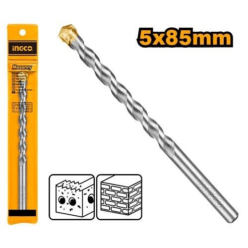 INGCO ดอกสว่านโรตารี่ เจาะปูน แกน Masonry drill bit ขนาด 5x85 มม. DBM111051| ขนาด 6x100 มม. DBM111061 |