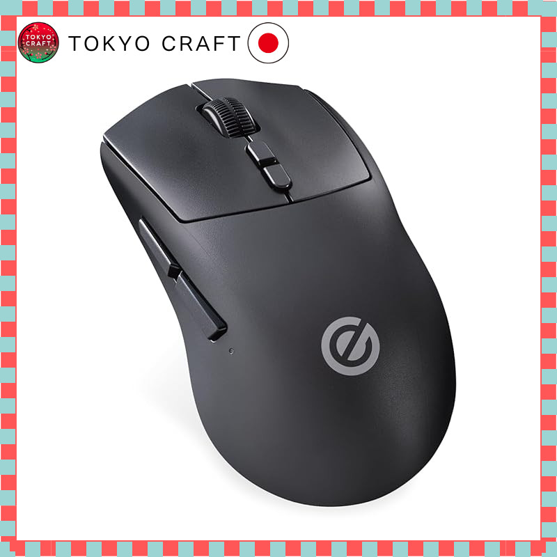 Elecom Gaming Mouse V Custom Wireless/Wired Dual Support, 8 Buttons, Rechargeable, M Size, 12000DPI,