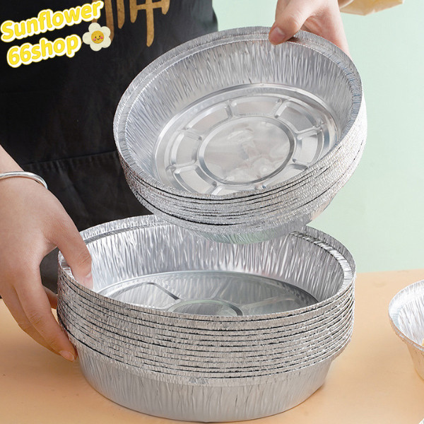Sunflower66 ถาดฟอยล์ (แพ็ค10ใบ) แบบใช้แล้วทิ้ง สำหรับหม้อทอด/เตาอบ แผ่นรองหม้อทอด
