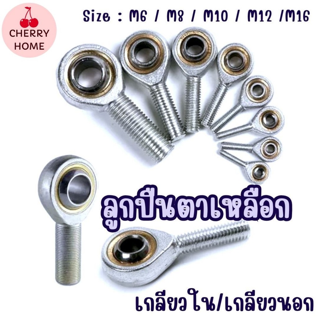 ลูกปืนตาเหลือก ตาไก่ เกลียวใน/เกลียวนอก ขนาด M6-M16 #AO-0014