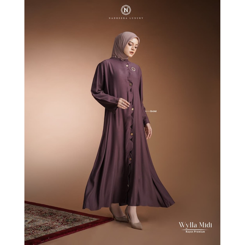 Wylla midi dress by nadheera luxury (gamis เรยอนระดับพรีเมียม)