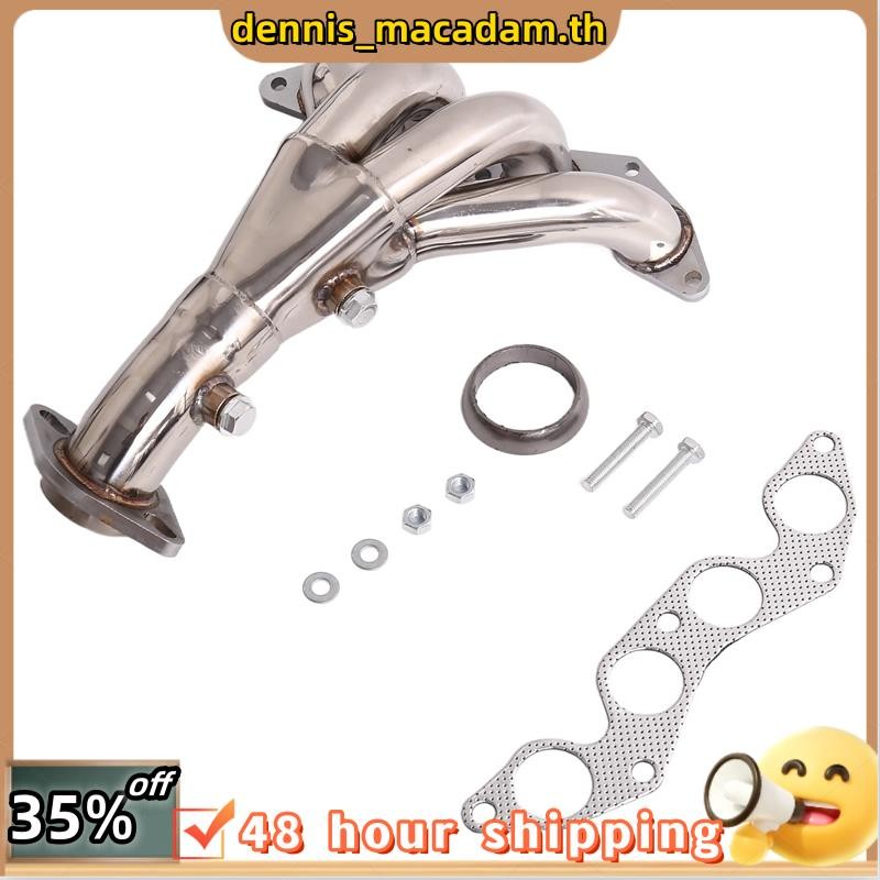 สแตนเลส Race Manifold Header ท่อไอเสียพร้อมปะเก็นสําหรับ EX 2001-2005 1.7L SOHC D17AXQ