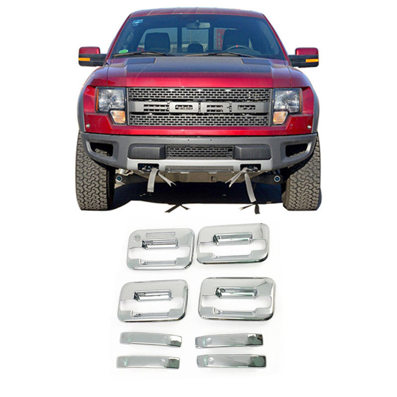 เหมาะสําหรับ 09-14 Raptor F-150 ชามประตูที่จับด้านนอก F-150 การปรับเปลี่ยนชามประตู