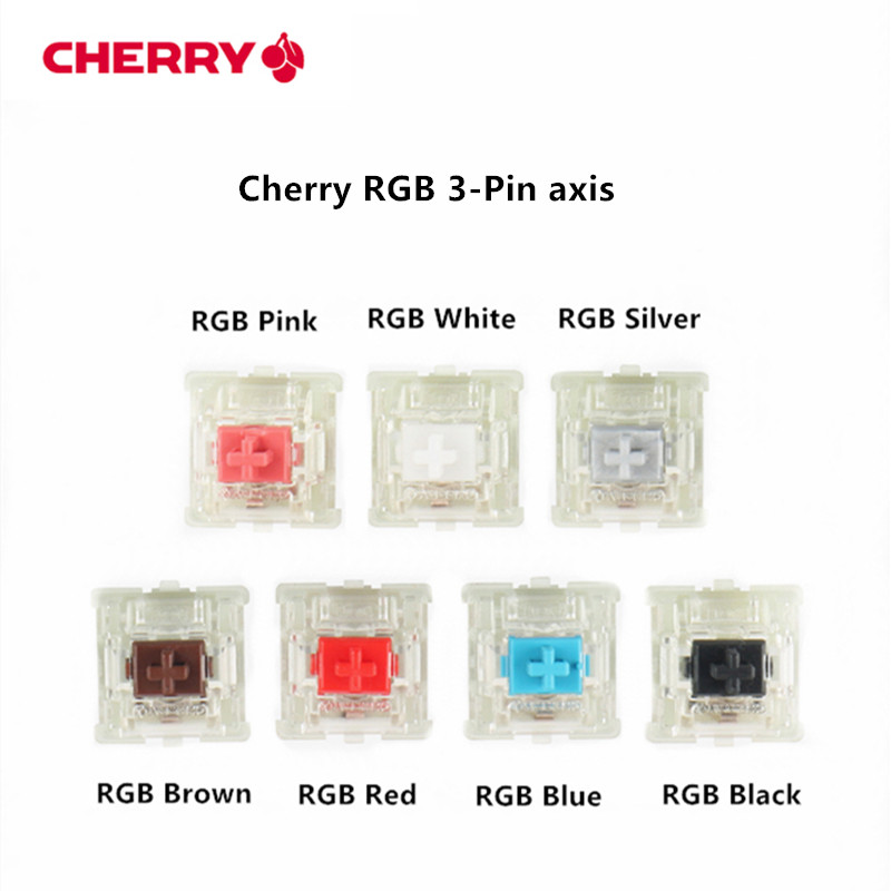 Original MX Mechanical Keyboard Switch Silver Red Black Blue Brown Pink Axis Shaft Switch 3-pin Cher