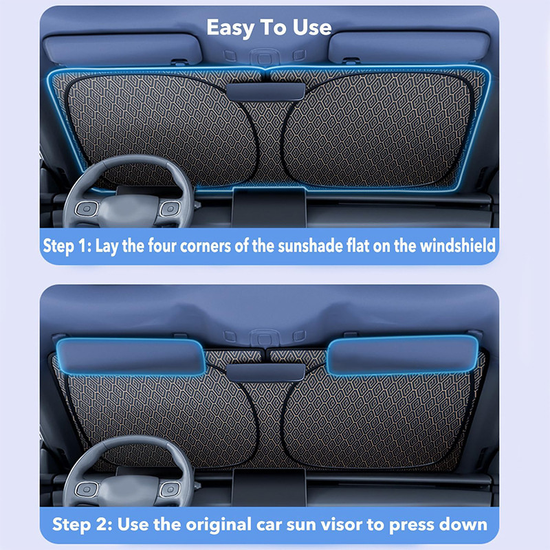 carboss ร่มกันแดดในรถ laser ม่านบังแดด ที่บังแดดในรถยนต์ บังแดดรถยนต์ บังแดดหน้ารถ. - รูปที่ 4