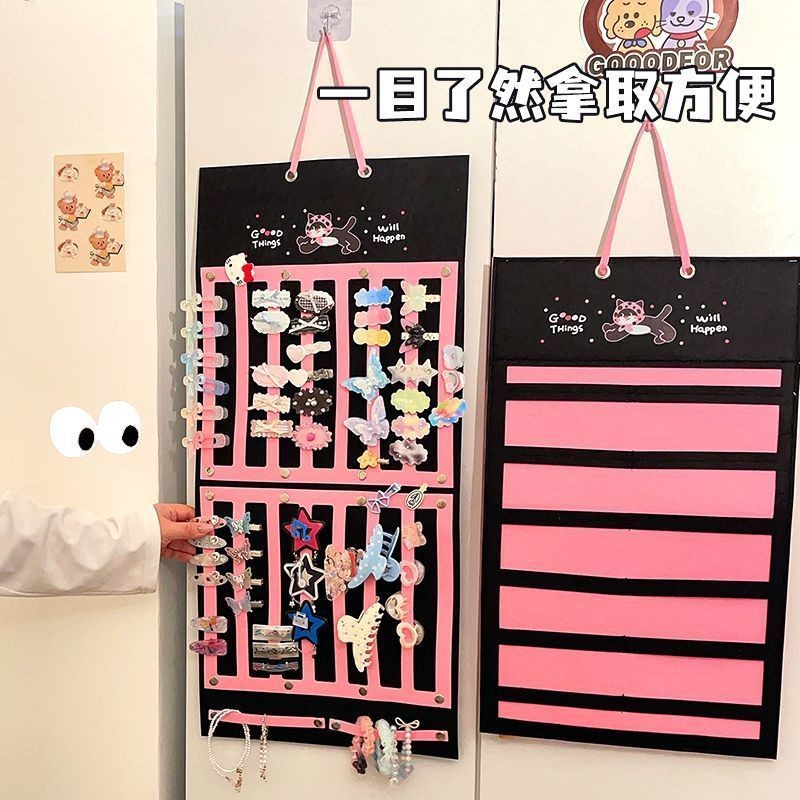 [1822คอลเลกชันคน] ถุงเก็บสักหลาดเครื่องประดับน่ารักเครื่องประดับสร้อยคอออแกไนเซอร์ถุงเก็บห้องนอนหอพั