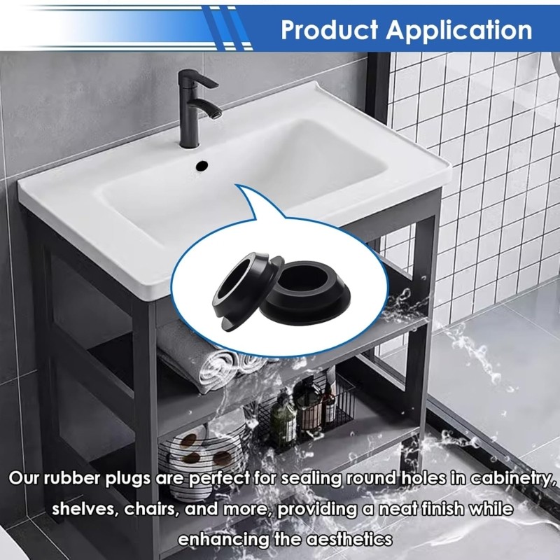 TREA 125 ชิ้น 8 ขนาด T รูป Stopper ปลั๊กสําหรับตู้ชั้นวางเก้าอี้ปิดผนึก Hole Cap