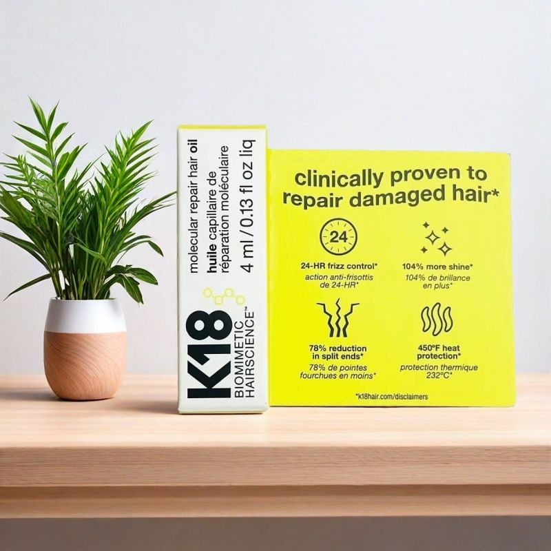 ใช้งานง่ายสุดๆ!K18 ชีวเลียนแบบ hairscience Molecular Repair Hair Essence Hair Oil ลบ Frizz 4ml ใช้งา