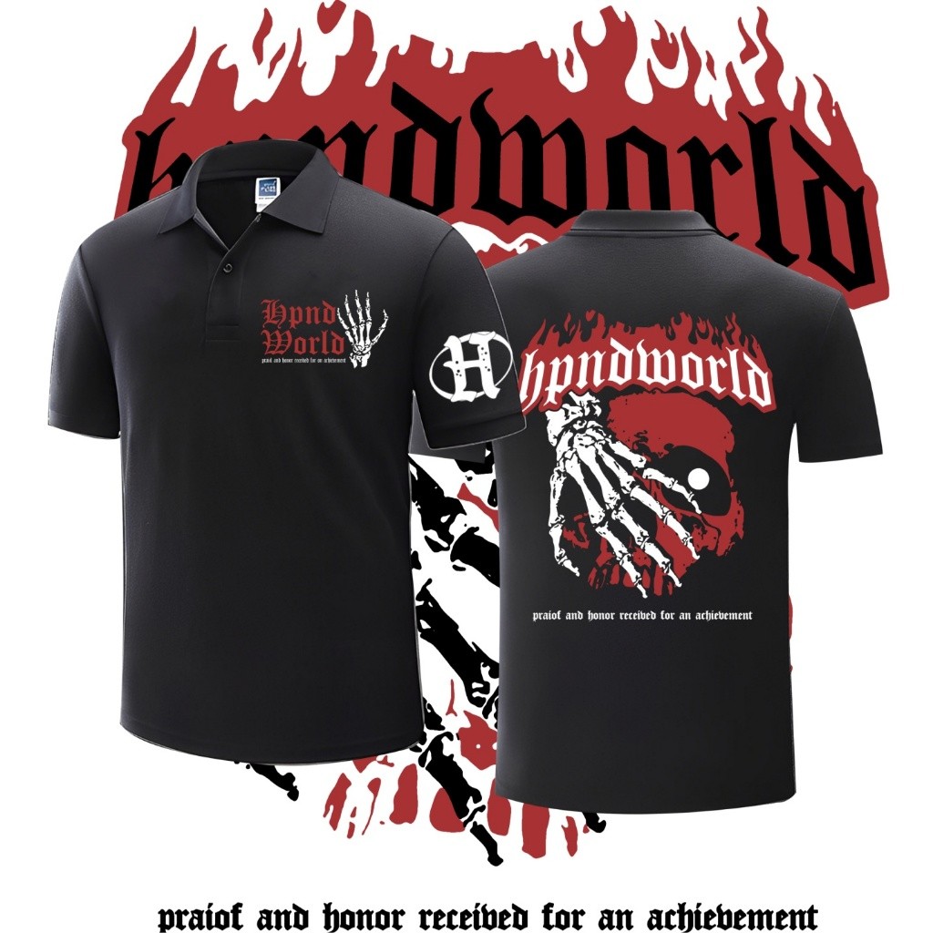 Ready to send to you Hpnd - Boxy Fit POLO shirt Original Basic Hidden Face Fleece Limited Edition