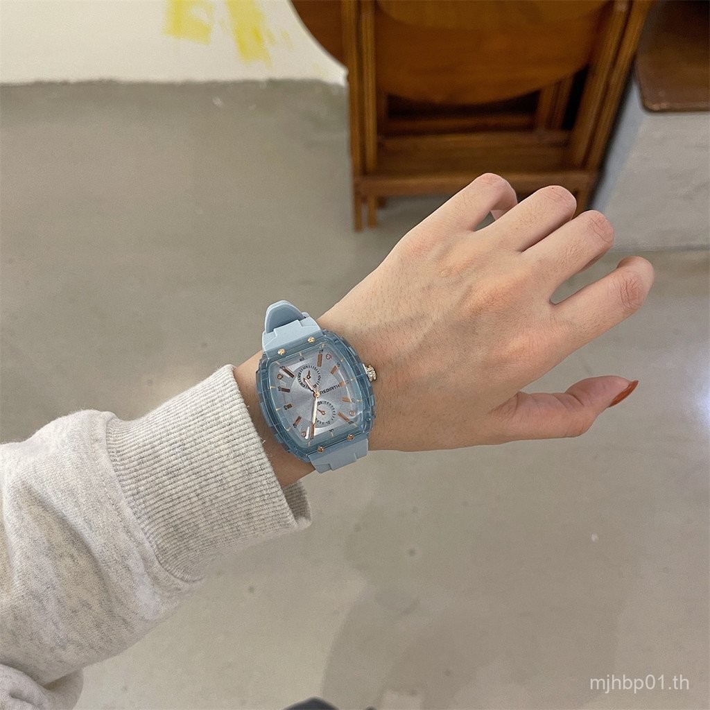 Lake Blue นาฬิกาซิลิโคนขายดีหญิง ins High-Appearance Niche Unเป็นที่นิยม Non-Collision นักเรียนมัธยม