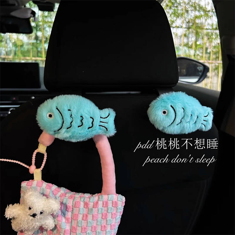Cute Blue Fish Car Hook Rear Row Car Seat Hook Car Seat Car Seat Hook Hook Car Storage Hook vcvO