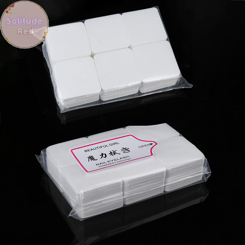 Solitudered 300/540 ชิ้น Lint Free Nail Art Wipes กระดาษ Pad ผ้าฝ้ายยาทาเล็บ Remover เครื่องมือ TH