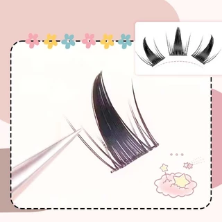 FEPO ขนตาปลอมการ์ตูน 10 แถวที่สวมใส่สบายและมีน้ําหนัก 10 มม.-13 มม