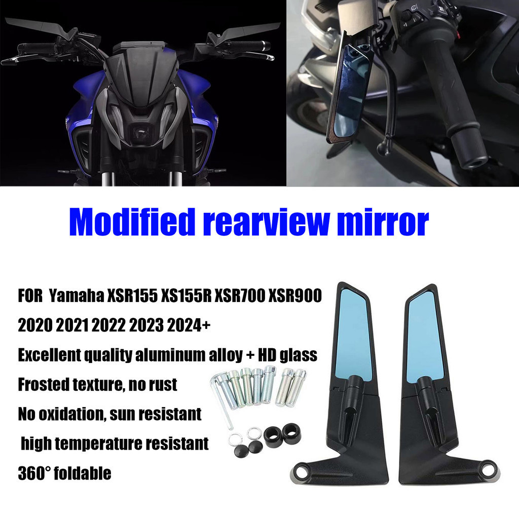 สําหรับYamaha Xsr155 Xs155r Xsr700 Xsr900 2020-2024+ กระจกรถจักรยานยนต์Wind Wingด้านข้างกระจกมองหลัง