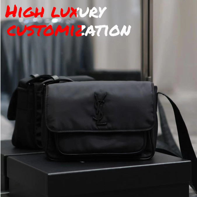 กระเป๋า YSL Saint Laurent NIKI ECONYL® Messenger กระเป๋าถือไนลอนขนาดเล็ก กระเป๋าสะพาย YSL/กระเป๋าผู้