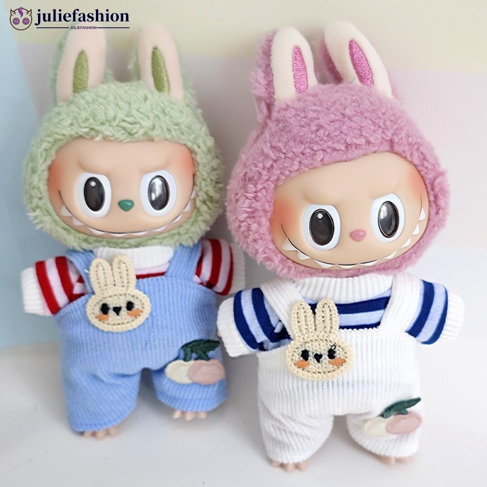 Juliefashion เสื้อผ้าเพียง 17 ซม.จี้กล่องตาบอด Macaron ผ้า Labubu Chill Filled ตุ๊กตาอุปกรณ์เสริม Cos ของขวัญตุ๊กตา Pure Handmade เสื้อผ้า N3V5