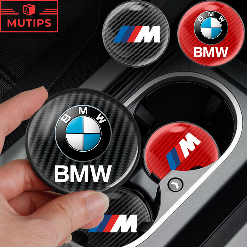 Bmw 1 ชิ้น สากล รถ ถ้วยน้ําเสื่อ คาร์บอนไฟเบอร์ พรมกันลื่น PVC รถน้ำถ้วยเสื่อ BMW M G20 F10 E46 F30 E39 G30 E60 E90 X1 E84 645ci E63 E36 E30 X3 F25 X3 G01 X1 F48 F32 F34 E92 G22 F44 IX3 I4 IX