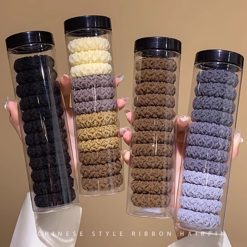 ยืดหยุ่นสูงทนทานยางรัดสุภาพสตรีผมหางม้าไม่มีรอยต่อไม่เจ็บผมเชือก