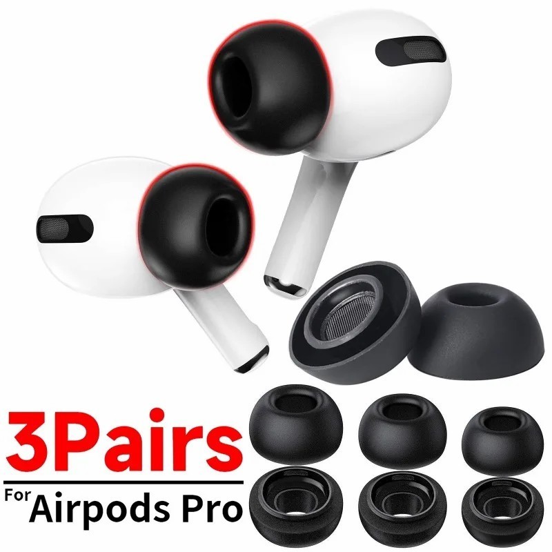 1/3 คู่ซิลิโคน Eartips สําหรับ AirPods Pro - Anti Slip Eartips - Noise Reduction Ear Plugs Caps - เปลี่ยนหูฟังแบบนุ่ม - ฝาครอบหูฟังแบบเบา