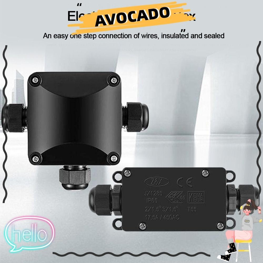 กล่องแยกไฟฟ้า AVOCAR, ขั้วต่อสายเคเบิลพลาสติก ABS IP68, กันน้ํา 2 ทาง 3 ทางสายไฟขั้วต่อกันน้ําไฟฟ้ากลางแจ้ง
