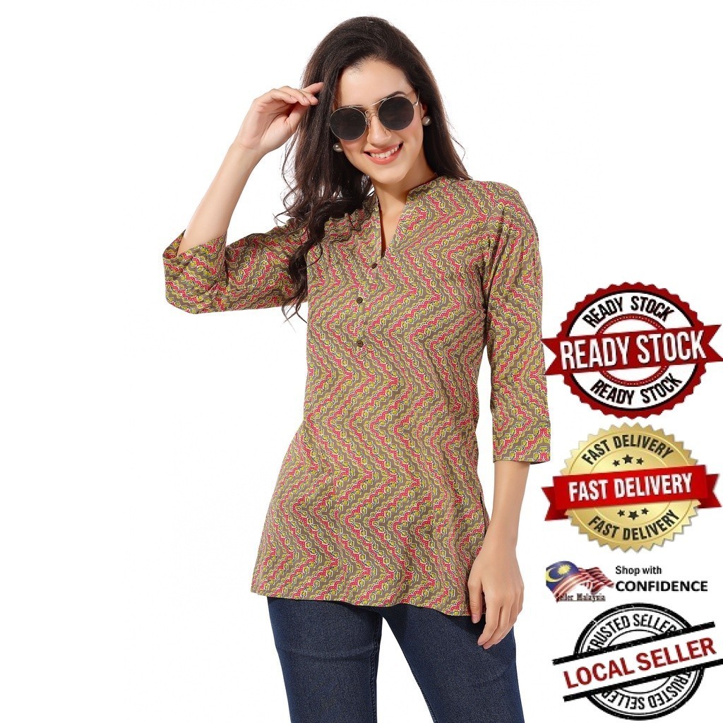 Kurti ผู้หญิงอินเดียออกแบบใหม่ kurti ชุด kurti plus size kurti มุสลิม kurti ชุดพร้อมกางเกง kurti top