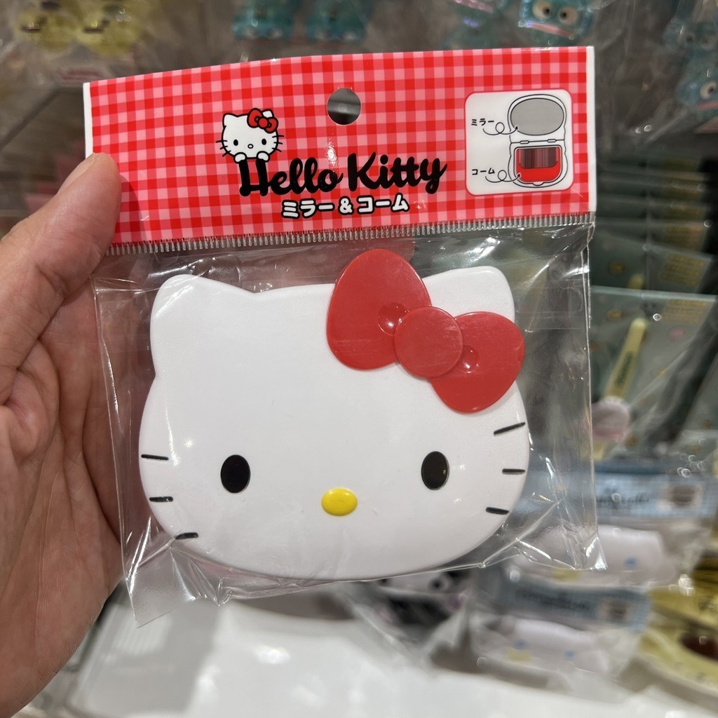 ตลับกระจกพร้อมหวี สำหรับพกพา ลาย Hello Kitty kt / Hello Kitty / HelloKitty Sanrio mx ของแท้ พร้อมส่ง นำเข้าจากญี่ปุ่น