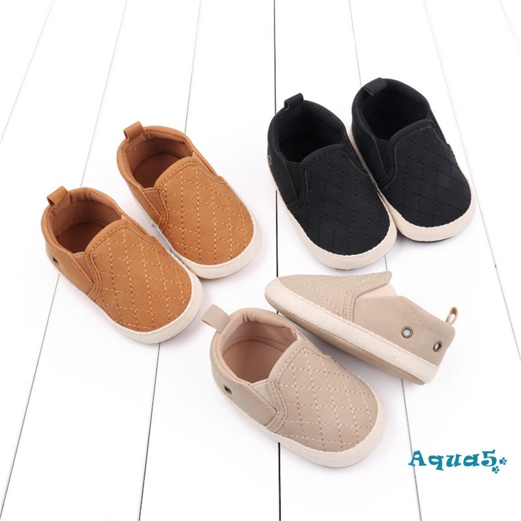 Aqq-baby First Walking รองเท้าแฟชั่น Quilted Crib รองเท้านุ่ม Slip-on รองเท้าผ้าใบสําหรับเด็กทารกชายหญิง ราคา ถูกที่สุด ดีลบีเคเค แกลเลอรีภาพที่ 9