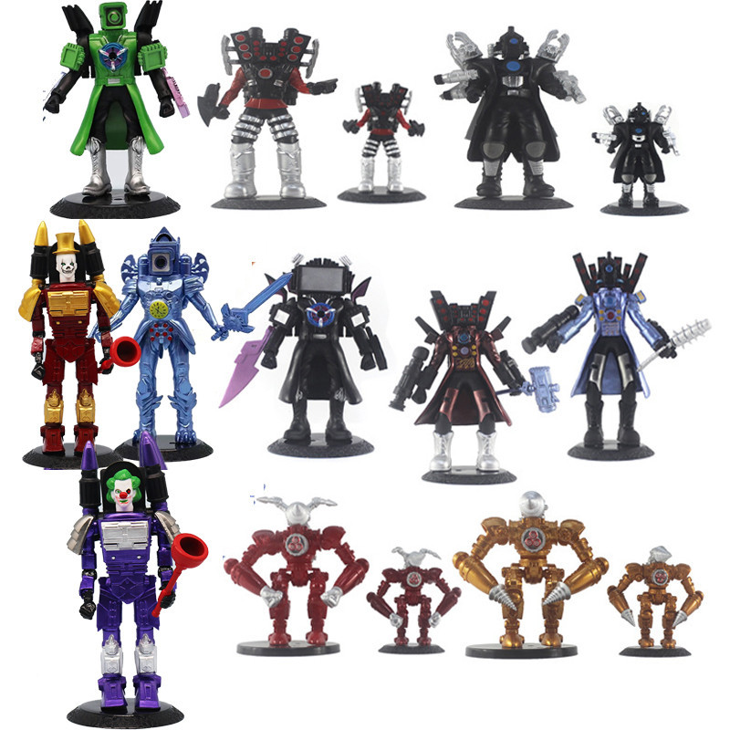 Skibidi ห้องน้ําของเล่น TV Man Clockman Doctor Titan เจาะ Man Speakerman Cameraman Action Figure Decor ของเล่น
