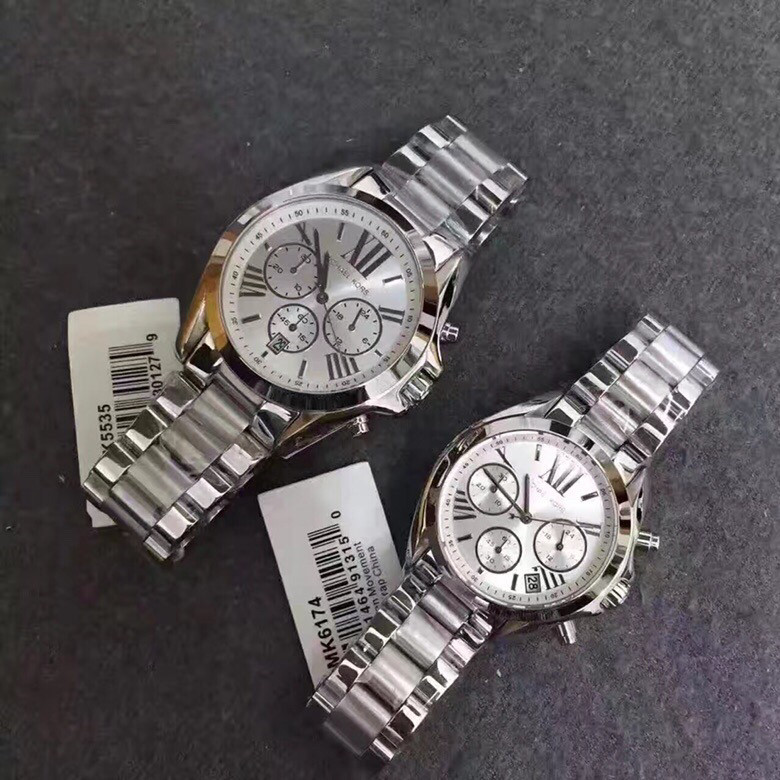 Michael Kors Quartz Silver Dial Men's Watch MK5535 MK6174 43mm/36mm