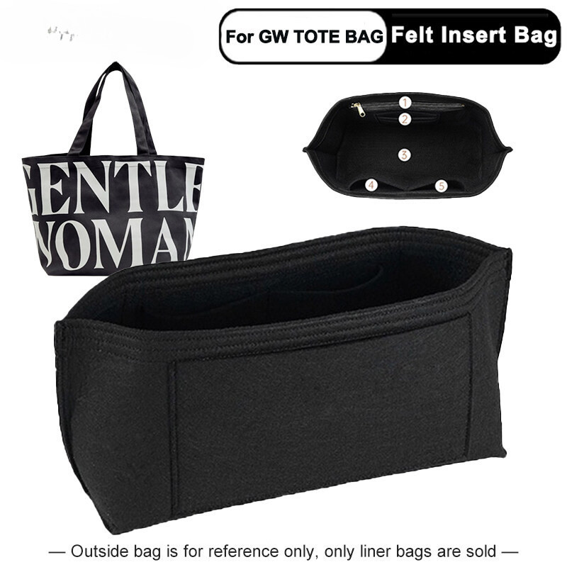 Felt ใส่กระเป๋าสําหรับ GW TOTE กระเป๋าผู้หญิงเครื่องสําอางกระเป๋าด้านในกระเป๋า Shaper Travel Makeup Liner กระเป๋า