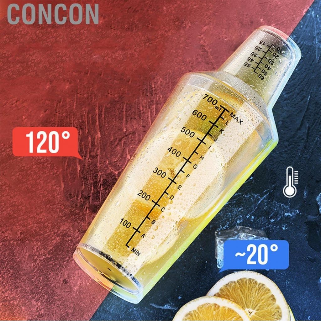 Concon ชุดเครื่องปั่นค็อกเทลบาร์เทนเดอร์ 700 มล. ทนทานทำความสะอาดง่ายสำหรับร้านชานม - รูปที่ 7