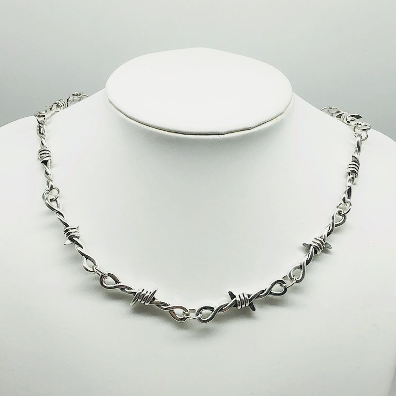 Y2k Thorns Hip-Hop สไตล์โกธิคยุโรปอเมริกัน Punk สไตล์ Barbed ลวดตาข่ายที่ไม่ซ้ํากันขนาดเล็ก Thorn Chain สร้อยข้อมือสร้อยคอ Unisex