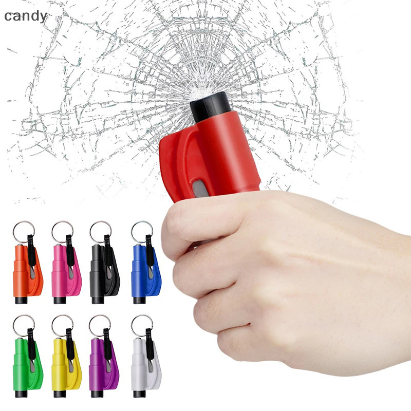 Ndy Safety Hammer Car Emergency Rescue Kit Key Chain Life Saving Seat Belt Cutter Window Breaker Glass Emergency Hammer N