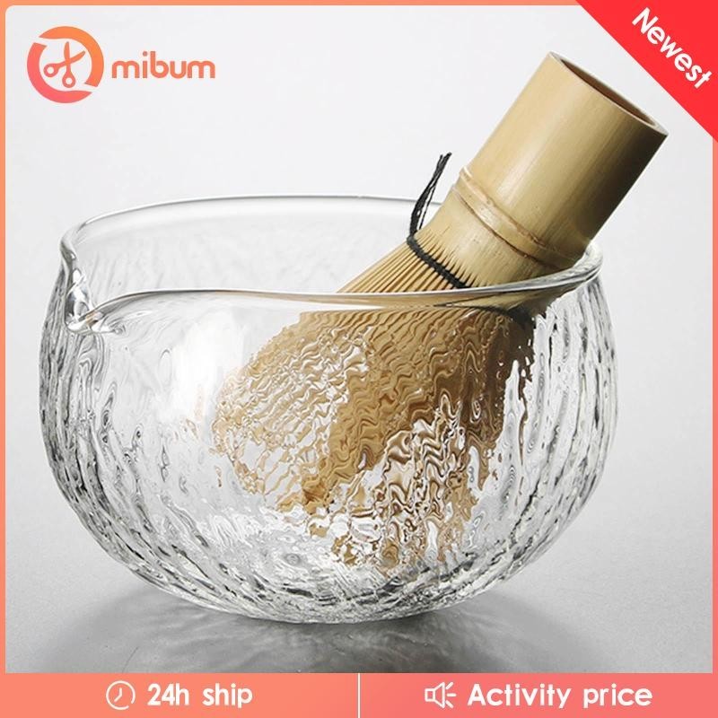 [Mibum] ชามมัทฉะแก้ว 500 มล. พร้อมของขวัญเท ชามแก้ว Borosilicate สูงทนความร้อน สํานักงานเย็น/น้ําร้อน