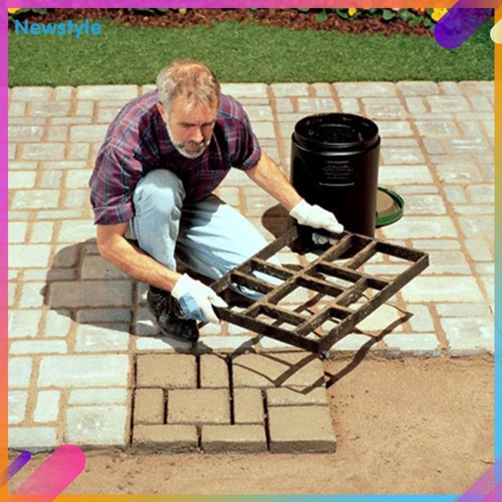 ❀สไตล์ใหม่❀ แม่พิมพ์คอนกรีต DIY ปูซีเมนต์อิฐหินสวนกระเบื้องปูพื้นเครื่องสร้างเส้นทางถนน ❀#03