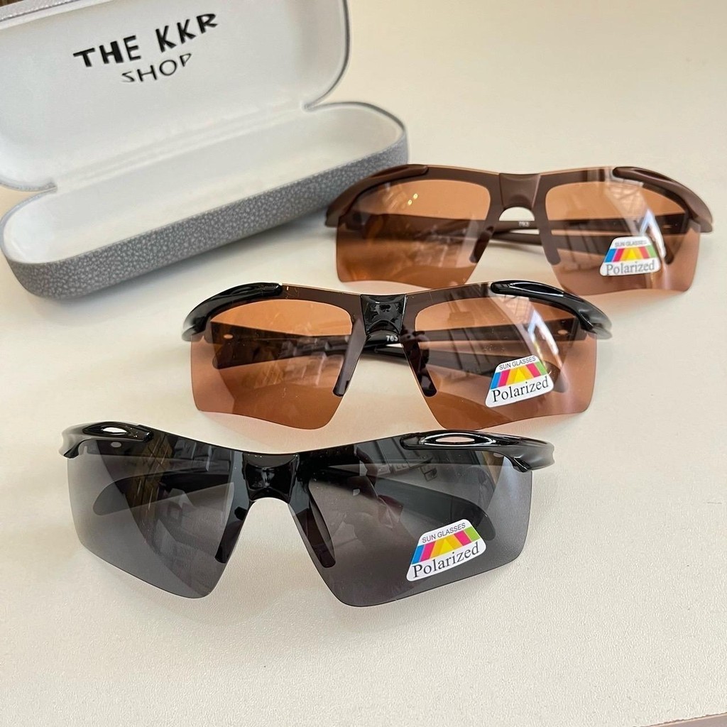 Sunglasses แว่นกันแดด กันลม KD763 เลนส์polazed ถนอมสายตา ใส่ได้ทุกโอกาส