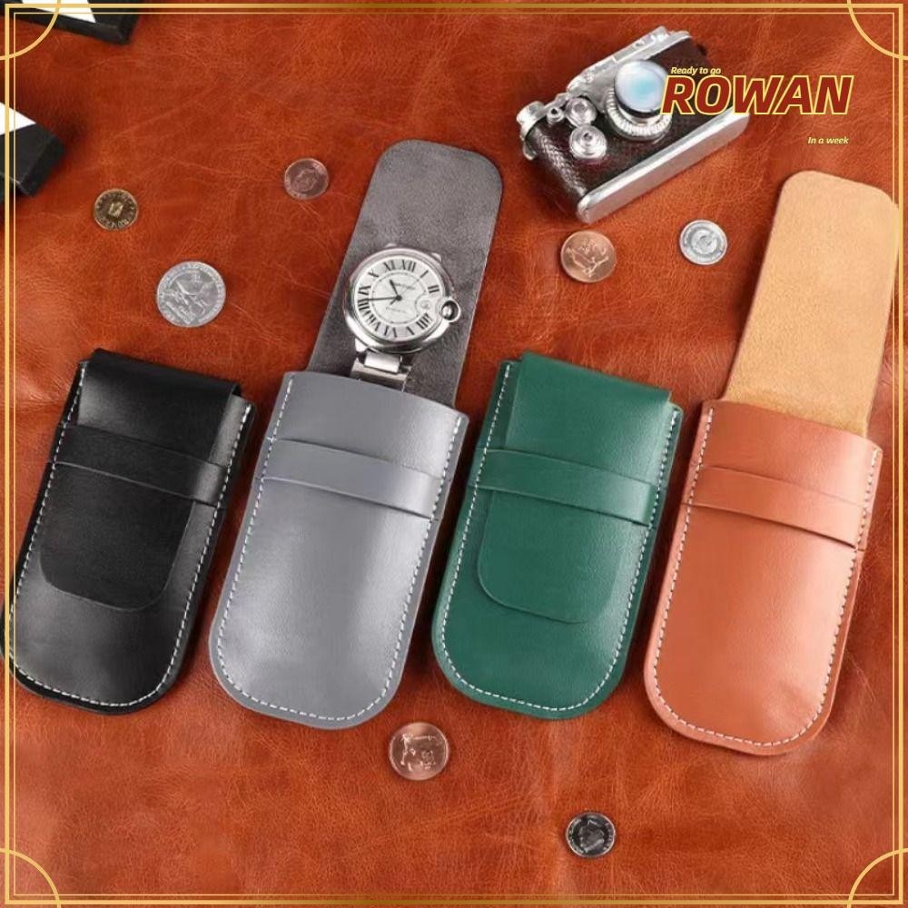 Rowans กระเป๋าใส่นาฬิกา, หนัง PU ป้องกันฝุ่นนาฬิกาอุปกรณ์เสริม, เครื่องประดับแบบพกพาที่เก็บนาฬิกาถุงของขวัญกระเป๋าเก็บนาฬิกา