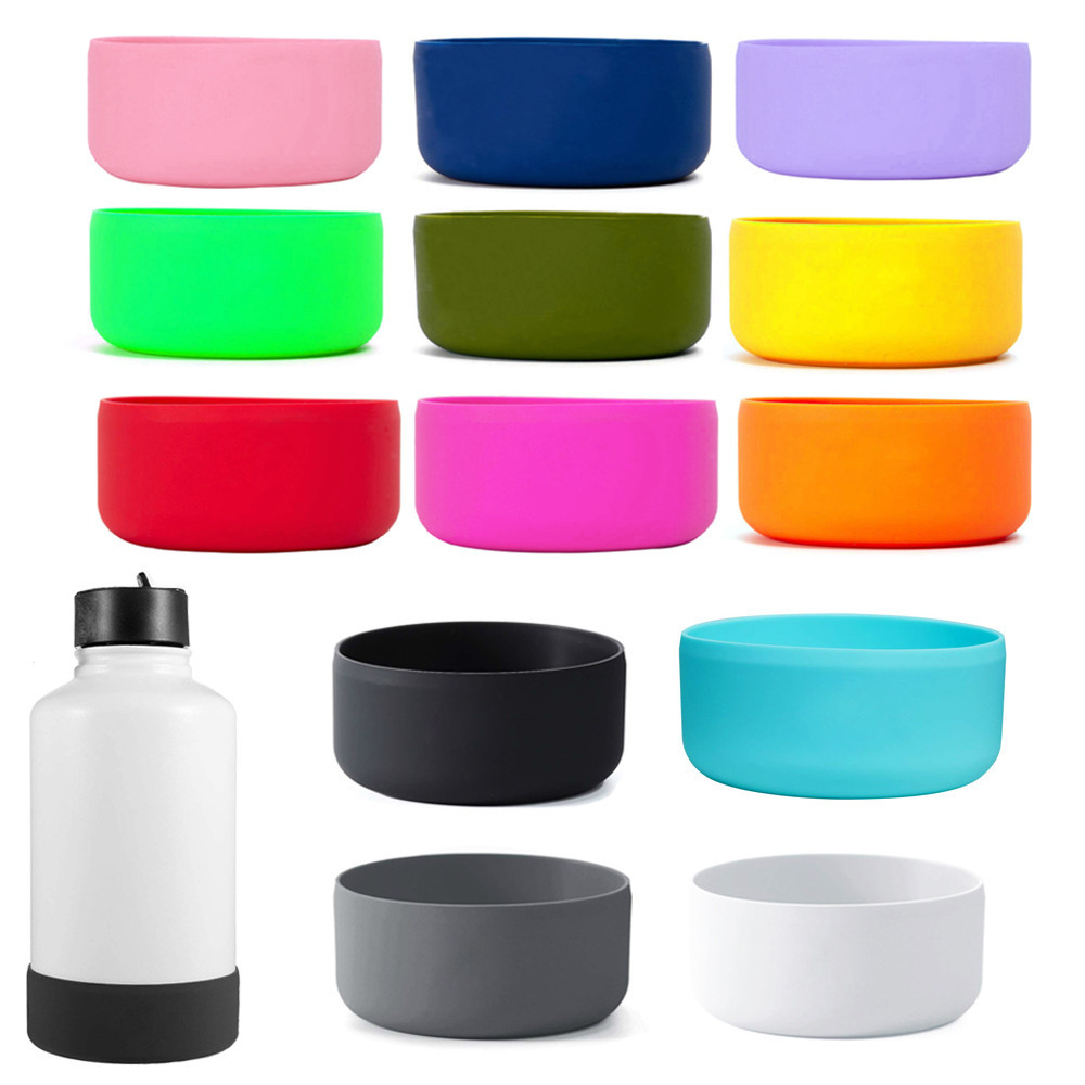 12 ซม.ป้องกันซิลิโคน Boot สําหรับ Aquaflask 64 ออนซ์ขวดน้ําปากกว้าง, BPA ฟรี Anti-Slip ฝาครอบด้านล่างสําหรับขวดน้ําสแตนเลส