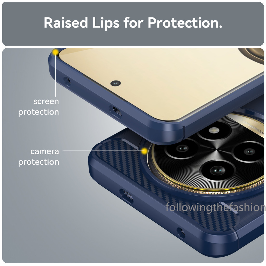 ปลอกสําหรับrealme 13 Pro + 5G Realme13 Pro 13Pro 2024 เคสโทรศัพท์เกราะคาร์บอนไฟเบอร์TPUปลอกซิลิโคนอ่อนนุ่มแฟชั่นป้องกันกันกระแทกฝาหลัง