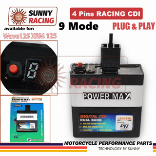 9 Mode (4PINS) รถแข่ง CDI Wave125 XRM125 Dualband Powermax