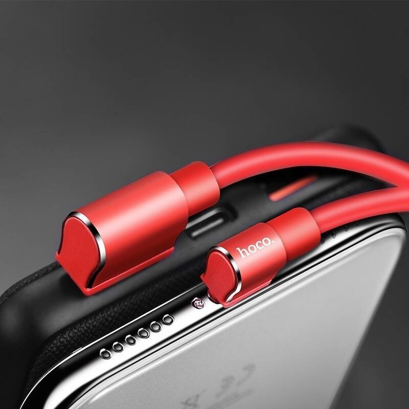 Hoco U37 เเท้100% สายชาร์จ Micro Type-C ทนทาน สำหรับเล่นเกมส์ สายชาร์จหัวงอ แข็งแรง Hoco_Store. - รูปที่ 4