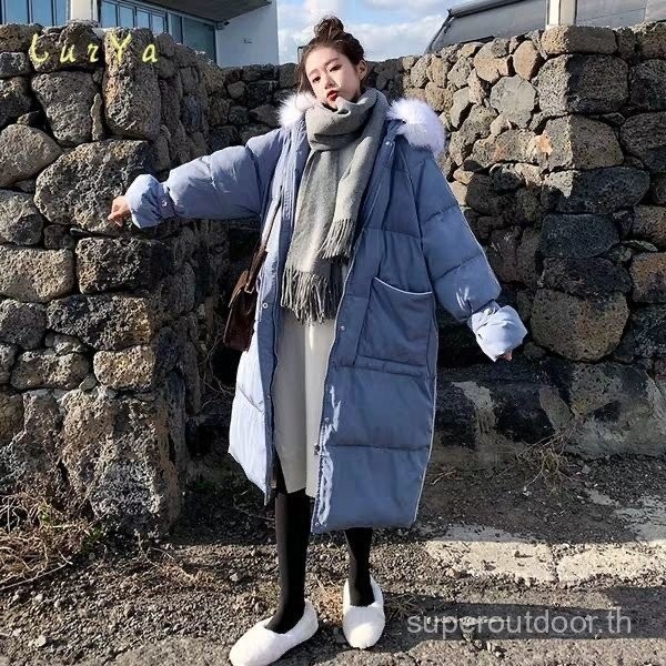ฤดูหนาวใหม่ OVERSIZE ผ้าฝ้ายเบาะเสื้อผ้าผู้หญิง overknee ยาว Big FUR COLLAR Workwear ผ้าฝ้ายเบาะเสื้อขนมปังเสื้อผ้าฝ้ายเบาะเสื้อผ้าแฟชั่น OUB0
