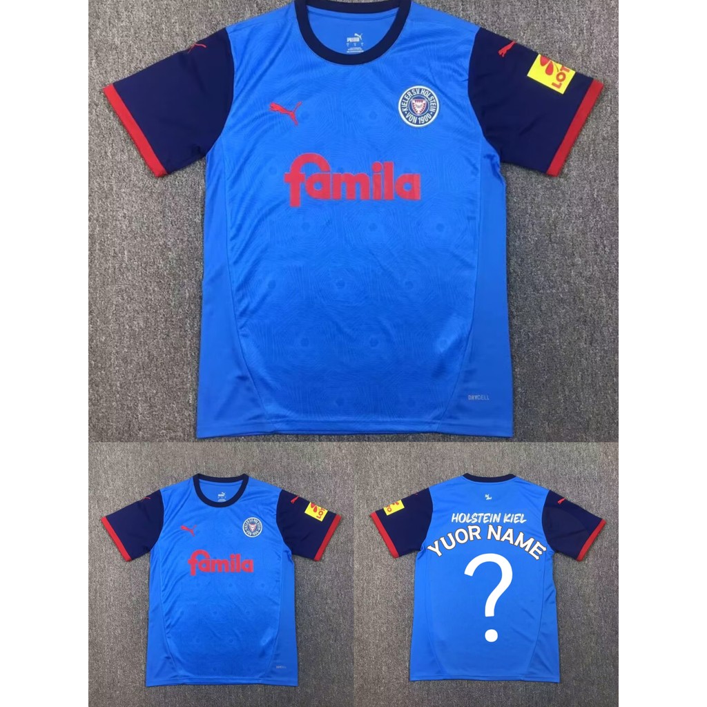 24/25 Holsteine Kiel Home Fan Edition คุณภาพสูง Casual กีฬาการฝึกอบรม Pre match เสื้อแจ็คเก็ตฟุตบอล AAA +