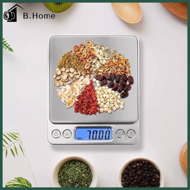 เครื่องชั่งน้ำหนัก เครื่องชั่งครัว 3kg/0.1g หน้าจอ LCD ความละเอียดสูง กิโลดิจิตอล เครื่องชั่งอาหาร เครื่องชั่งดิจิตอล