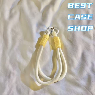 Phone Lanyard ความคิดริเริ่ม สายคล้องโทรศัพท์มือถือ สไตล์วินเทจ Weave เชือกเส้นเล็ก สีน้ําตาล Colorful แบบเรียบง่าย