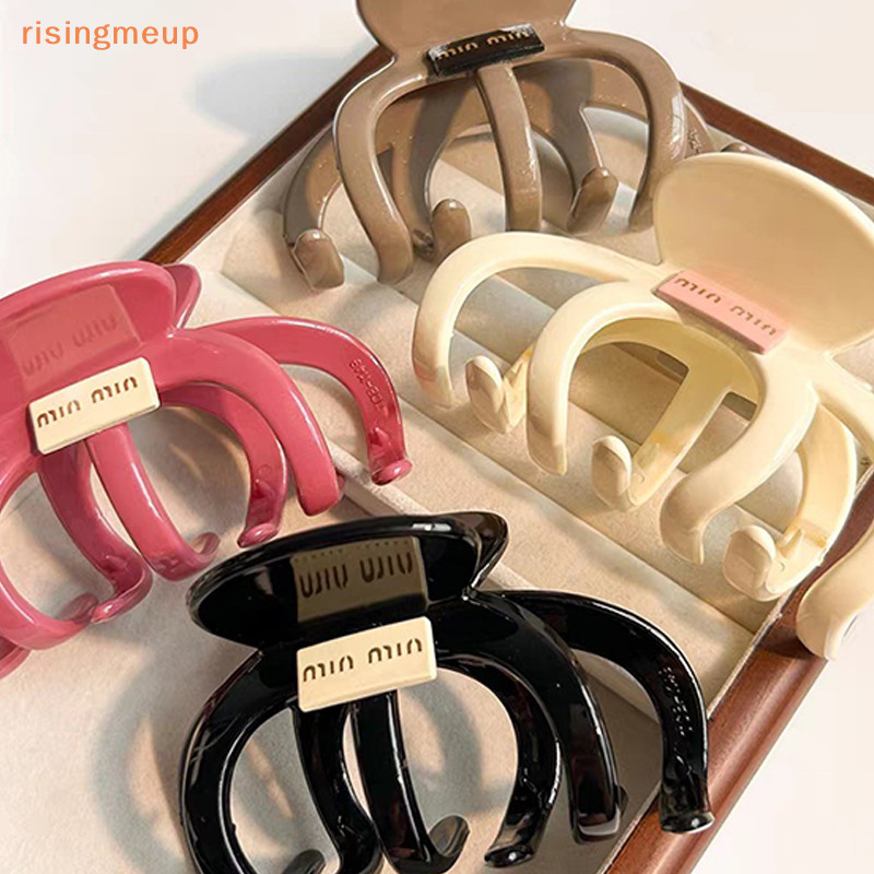 [risingmeup] ผู้หญิงขนาดใหญ่ Hollow Hair Claw คลิปปู Barrette สาวผู้ถือหางม้าคลิปอาบน้ําแฟชั่นอุปกรณ์เสริมผมของขวัญ Headwear